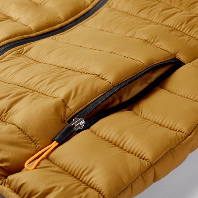 Stylish lightweight breathable men's hiking vest with zipper, featuring solid pattern and pocket, perfect for outdoor adventures.